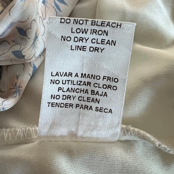 Floral crop top Tie Back Cottagecore Milkmaid Fairy Pleated Lined Flirty Small - Picture 9 of 9